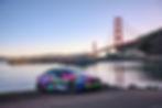 Customer car finished by Dublin Window Tint & PPF at the Golden Gate Bridge