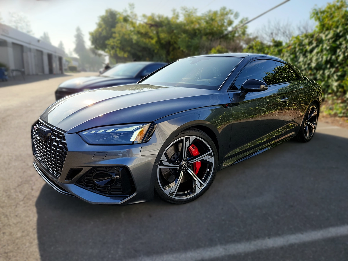 Audi RS5 with premium ceramic window tint installed at Dublin Window Tint & PPF